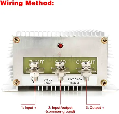 YWBL-WH 24V to 12V 60A 1200W Power Buck Module Car Step Down DC/DC Converter