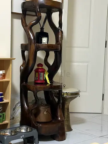 Solid Wood Carved Display Shelf / Decorative Stand