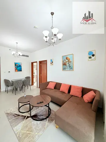 Liwan 2 Dubai for the discerning client ✨ A fully furnished apartment 🏠 with hotel-style furnishings, brand new 👑 One bedroom 🛏️, living room 🛋️,
