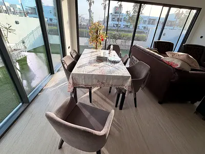 6-Seater Dining Table with Upholstered Chairs - Mint Condition