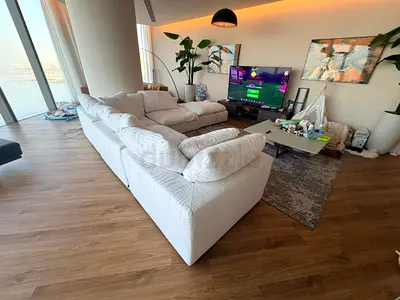 5_Peices modular Luscious feather filled sofa with footstool