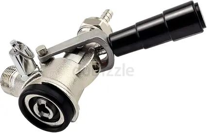 Kigerator type, Sankey D tap with stainless steel probe, D barrel coupler system with black handle a