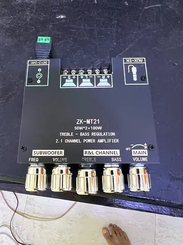 Amplifier 2.1 ZK-MT 21 class D (50 watts +50 watts 100 watss subwoofer)