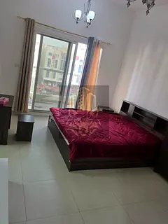 Furnished studio in Al Ameera Village, 575 sq.ft, separate kitchen, balcony garden view, all inclusi