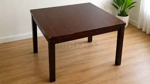 Solid Wood Square Dining/Occasional Table - Dark Finish