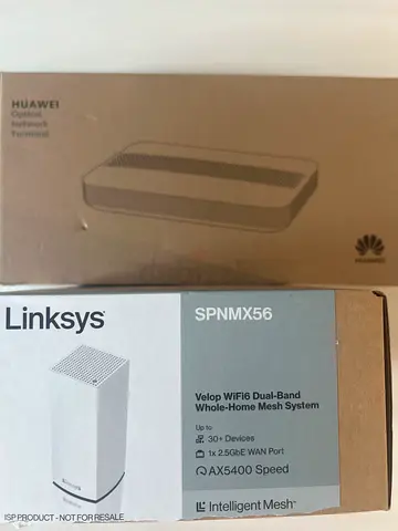 Linksys Velop AX5400 Mesh Router (New in Box) + Huawei Router Box