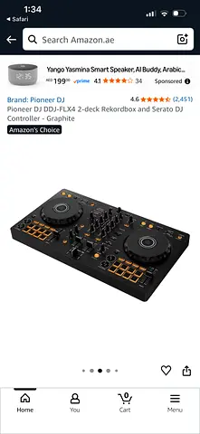 Pioneer DJ DDJ-FLX4 2-deck Rekordbox and Serato DJ Controller - Graphite