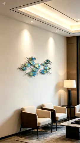 Signed Metal Wall Art – “Fishes” by C.H. Yule (2003) (Art Decor)