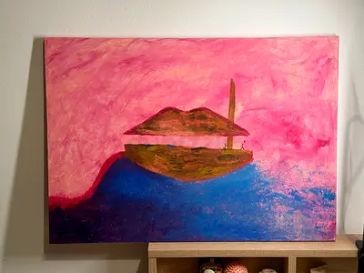 Utopia’s Tide, 2023 — acrylic on canvas 50x70. Private collection, signed