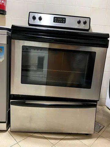 Stainless Steel Electric Oven with Storage Drawer - Working Condition