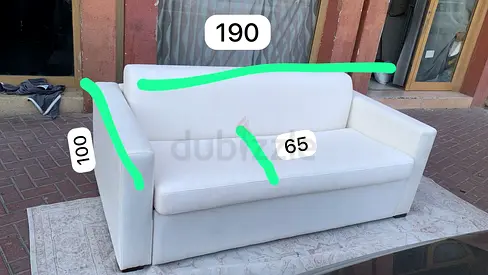 Italian pull out Two Seater Seater sofa bed with mattress