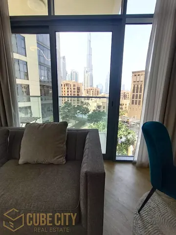Burj Khalifa View | Fully Furnished 1BR | Bellevue Tower 2 |
