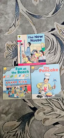 Bundle of 3 Childrens Picture Books — The New House, Fun at the Beach, The Pancake