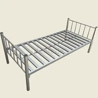 Silver Metal Bed Frame