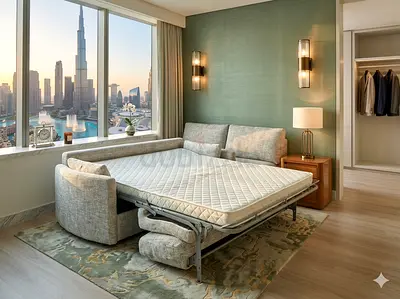 Home center two seater sofa bed with mattress