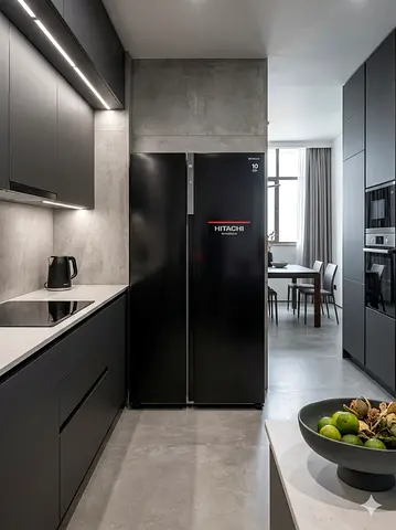 Hitach model HRSN952Di Black Side-by-Side Refrigerator 525 lited - Excellent Condition