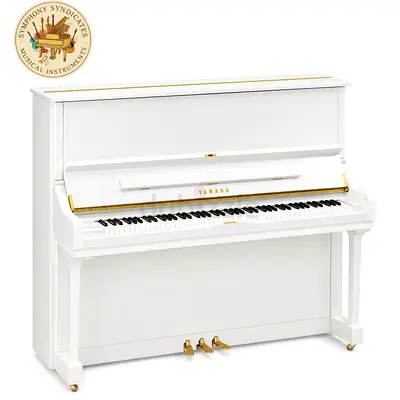 YAMAHA U3 White Upright Piano – Grand-Like Power | Luxury White Finish 🤍