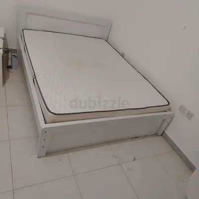 Bed with mattress