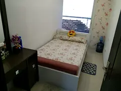 NO BROKERAGE - FURNISHED HUGE ROOM WITH LARGE PRIVATE BALCONY AND BATHROOM OPPOSITE SOBHA METRO