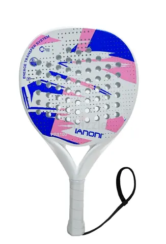 IANONI PR8100 Padel Racket | Carbon Fiber Beginner Racket | White