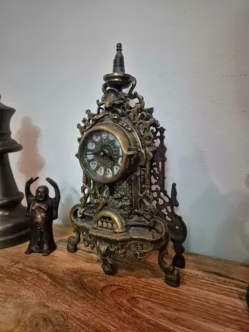 Antique Collectible Brass Clock