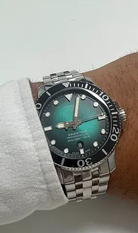 Tissot Seastar Automatic Diver Watch - Stainless Steel, Green Gradient Dial