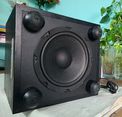 JBL 10 inch 150 watts high bass active sub woofer with free step down transformer