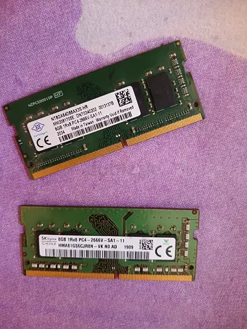 Pair of 8+8GB DDR4 SODIMM Laptop RAM modules (used)