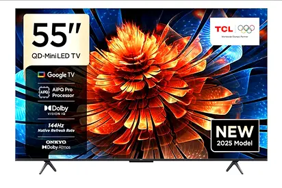 55 TCL QD-MiniLED Google TV (2024 Model) - 4K, 144Hz, Dolby Vision  Atmos
