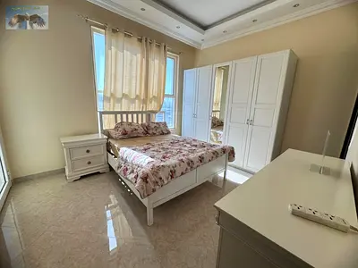 للايجار الشهري اجمل 3 غرف وصاله في عجمان مع  3 حمام  فرش جديد ونظيف تاني ساكن  قريبه  من  كل الخدمات  اليوميه