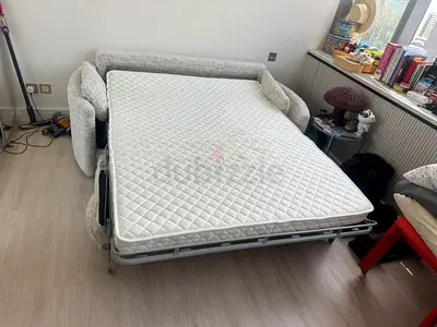 Home Center Two Seater Sofa Bed Beige excellent condition