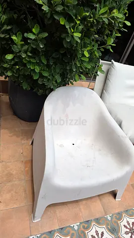 Frre White Molded Outdoor Plastic Chair - Single