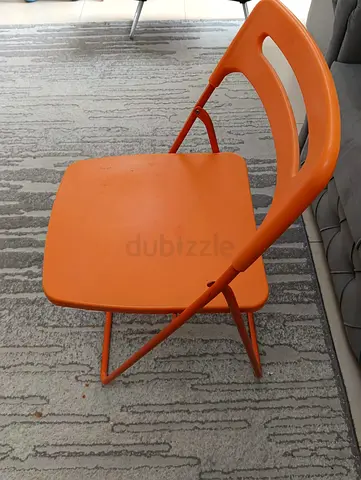 Orange Metal Folding Chair - Lightly Used - Have 2 Chairs