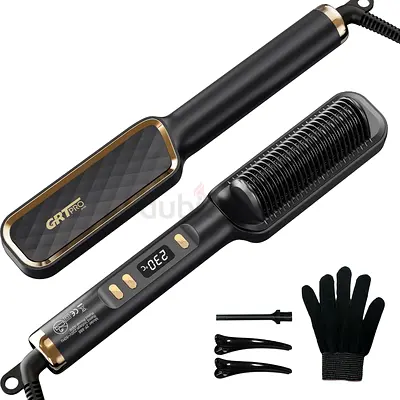 3131 - Hair Straightener Brush, Hydro-Ionic Ceramic Hair Straighteners and Straightening Brush 2-in