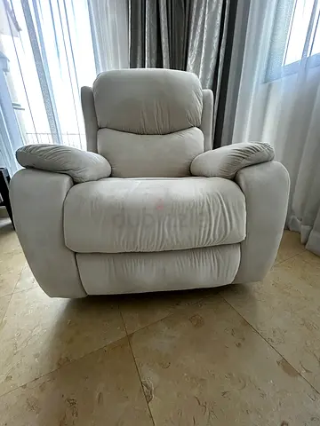 360° Swivel Rocking Chair with Massage and Heating Recliner Armchair - Good Condition