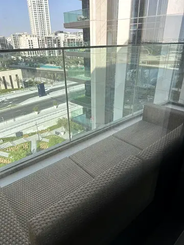 Wicker balcony sofa set - light beige, good condition