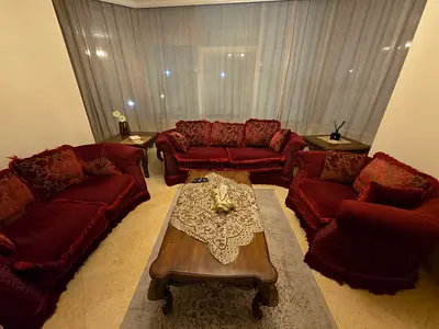 Classic Maroon 3-Piece Living Room Sofa Set