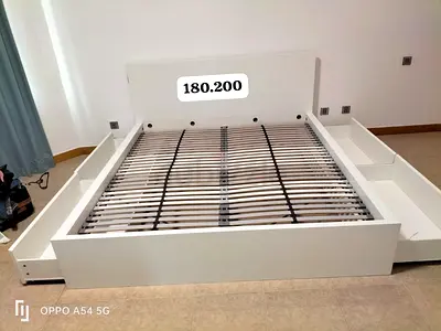 King size malm ikea bed with 4darawer for sell