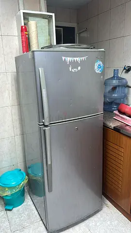 Used Silver Double-Door Refrigerator - Good Working Condition