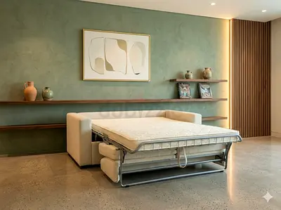 Natuzzi three seater sofa bed with mattress