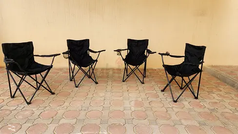 Set of 4 Foldable Camping Chairs – Portable Outdoor Seats