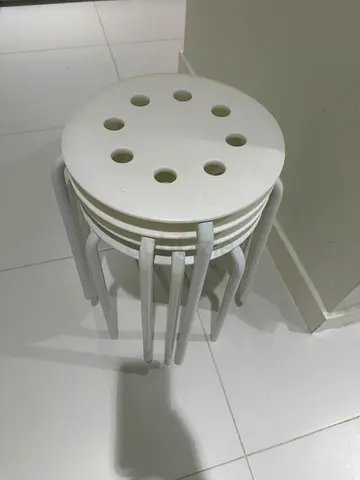 IKEA white stools- 4 pieces