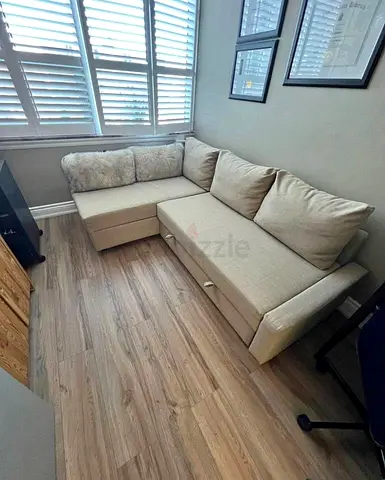 Ikea Beige Friheten L-shaped sofa (sofa combed)