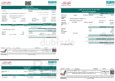 Trade Licence, Bank Accounts with Import permits for sale