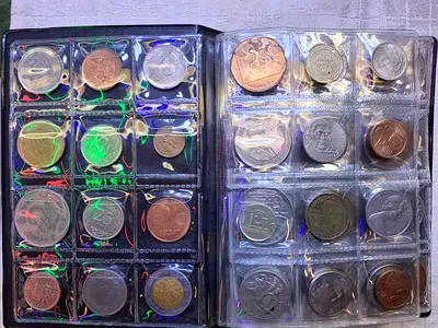 Mixed World Coin Collection in Album (Approx. 100+ Coins)