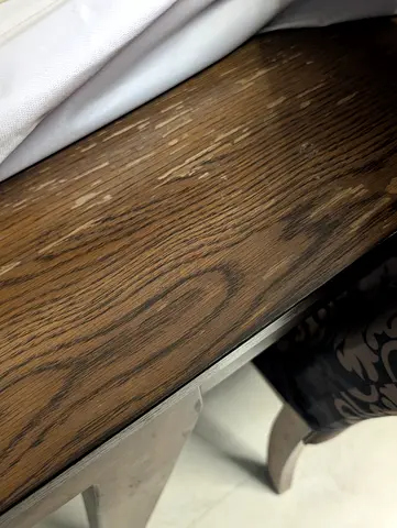 Solid Wood Dining Table (one side shown) - Good Condition