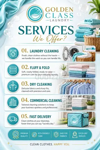 Services We Offer | Golden Class Laundry