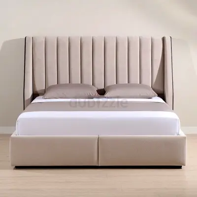 Sloped winged king size bed frame
