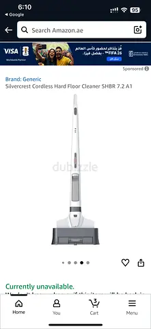 Silvercrest Cordless Hard Floor Cleaner / Stick Vacuum (Like New)