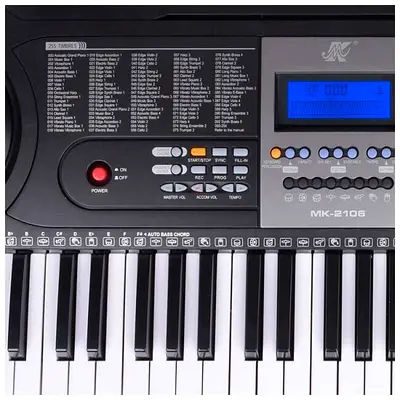 Beginner 61-Key Electronic Keyboard MK-2106 with LCD and Built-in Speakers